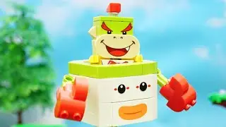 LEGO Super Mario stopmotion anime!「Bowser jr.'s clown car」「レゴルイージの オバキュームとクッパジュニアのクラウンカー 」