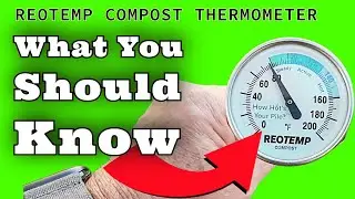 Reotemp 20 Inch Fahrenheit Backyard Compost Thermometer with Digital Composting Guide