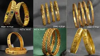 Latest Gold bangles designs 2022 with weight and price| Gold bangle collection #Indhus #gold