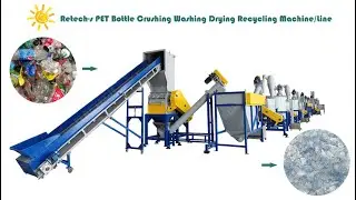 1000kg/h PET bottle Sorting Crushing Washing Drying Machine line