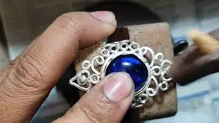 How to Make a Silver Wire RING with Stone | Silver Ring Making | Silver Wire Ring