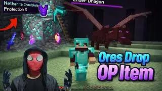 Minecraft, But Ores Drop OP Items 😱 | Ender Dragon Destroyed! 🐉🔥#Minecraft#MinecraftBut#OPItems