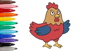 &iexcl;Dibuja y colorea un Gallo - S&uacute;per F&aacute;cil! 🐓🖍️