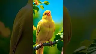 yellow canary bird singing || #canary#tier#canarysinging #vogel #bird #kanarie #kanarienvogel #diere