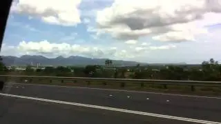 Driving down H1 freeway hawaii