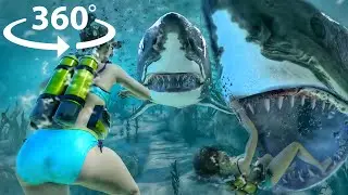 360° VR SHARK Cage Dive GONE WRONG! Underwater Horror Experience