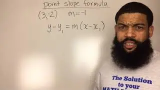 Best Online Math Tutor | How To Use the Point-Slope Formula