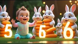 Baby Rabbits Learning Numbers in Carrot Land | JJ Nursery Rhyme | Baby Learning Songs