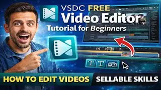 VSDC FREE Video Editor Tutorial for Beginners | How to Edit Videos | Sellable Skills #vsdceditor