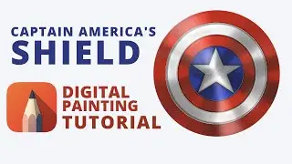 Digital Painting Tutorial - Captain America's SHIELD