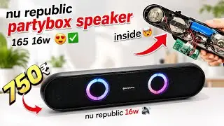 Nu Republic Partybox 16W 🤯🔊 | Full Review & Teardown | 16w party speaker #speaker #unboxing #review