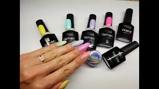 Kolorowy Gradient oraz Efekt Holo - Ombre Manicure