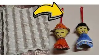Egg tray doll #egg tray craft ideas 💡 