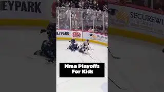 Kids brawl at iceHockey #funny #kids #fail #fighting#sports