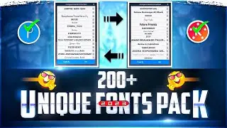200+ Unique Fonts Pack ! Use By Popular Youtuber ! Direct Download Link - No Password