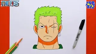 How to Draw Zoro Face Easy Step by Step || One Piece Drawing