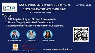GST Applicability in Case of Plotted Development Revenue Sharing