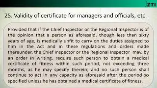 CMR Regulation 25 (Validity of Certificate of Manager's and Oficial's etc.)