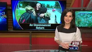 US Army major surprises her children with visit from Middle East