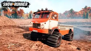 SnowRunner - Z2 TATRA805 Driving Through The Swamp