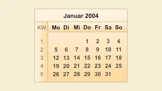Kalender Januar 2004
