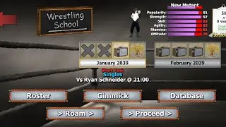 Wrestling Empire Gameplay | Shark Tank - Singles' | New Mutant vs Ryan Schneider | Wrestling School