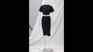Girlmerry  S-2XL plus size summer new stylish four colors solid color crew neck short  DA004364