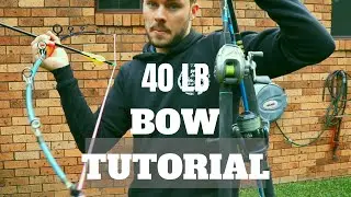 Turn Old FISHING RODS into a 40lb BOW for $5 Very Powerful Extremely Acurate