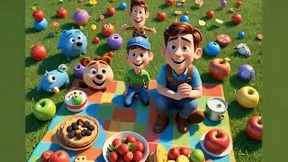 Teddy&rsquo;s Picnic Party 🧸🍉 | Learn Food Names & Table Manners | Fun Educational Picnic for Kids