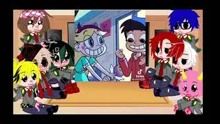 bnha react to  star forces  of evil