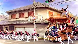 【 やっぱり 下野町 は迫力有るし厳ついわー‼️】 岸和田 旧市 下野町 修理 入魂式 お披露目曳行 〔 岸和田だんじり祭 岸和田祭 〕