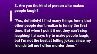 Laughter - 2020 IELTS Topics - Example Answers - Part 1 IELTS Speaking Questions