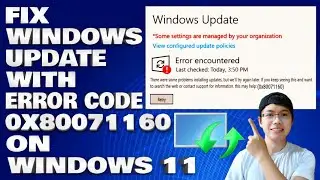 How To Fix Windows Update With Error Code 0x80071160 on Windows 11