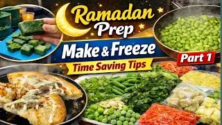 Ramadan Prep 2026 | Make & Freeze Vegetables | Busy Mom Kitchen Routine