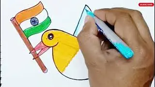 II HOW TO MAKE INDEPENDENCE DAY DRAWING II DRAWING TUTORIAL II STEP BY STEP II EASY DRAWING II FLAGI