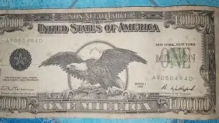 The 1,000,000 Dollar bill ( 1 million ) series 1995