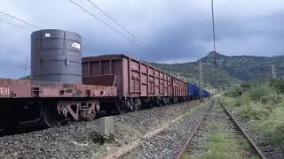 TRAIN OF STEEL LOADED COILS : JSW STEELS | BANKER'S & TWIN WDG4 DESCENDS BHOR GHAT