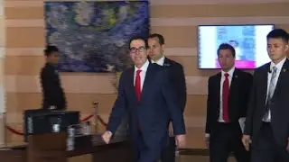 US Trade delegation leaves hotel in Beijing for trade talks
