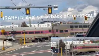 MBTA F40PH 3C commuter rail train in Chelsea MA