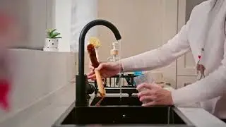 Cisily Black Sponge Holder for Kitchen Sink, Sink Caddy Organizer with High Brush Holder