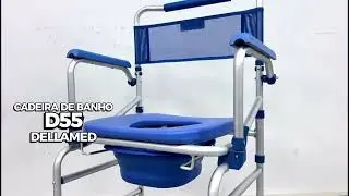 Cadeira de Banho D55 Ultraleve 4 em 1 at&eacute; 135kg Dellamed