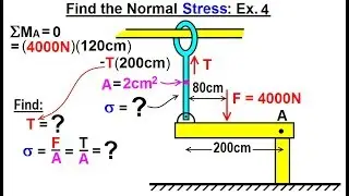 Mechanical Engineering: Ch 14: Strength of Materials (10 of 43) Find Normal Stress=? Ex 4