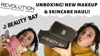 HUGE BEAUTY BAY HAUL UNGBOXING! | Revolution Skincare, Makeup Revolution Matte Base Collection!