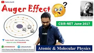 Auger effect | Atomic and Molecular Physics | CSIR-UGC NET 2017 June | Sahin Sorifi