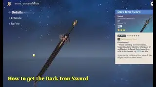 Genshin Impact How to Get the Dark Iron Sword