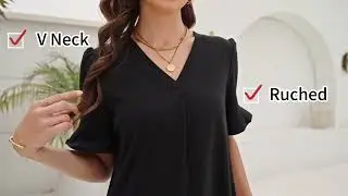 OFEEFAN Summer Dresses for Women Ruffle Short Sleeve Casual Shift Dress ( 20$ ) Link in description