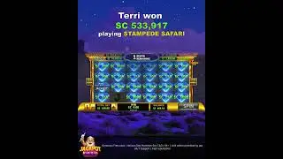 SC 533,917! 🎉Terri just turned Stampede Safari into a life-changer in Jackpot Go