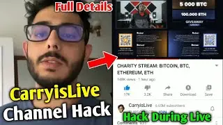 Carryminati Channel Got Hacked | CarryisLive Hacked During Live stream, 8 Bit Thug Channel Hacked