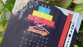 DIY Scrapbook Page 3/12 || Aesthetic Birthday Scrapbook Tutorial #scrapbook#art#craft#artist#crafts 