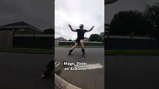 Magic Slide practice on 4x80mm, Inline skating, rollerblading,